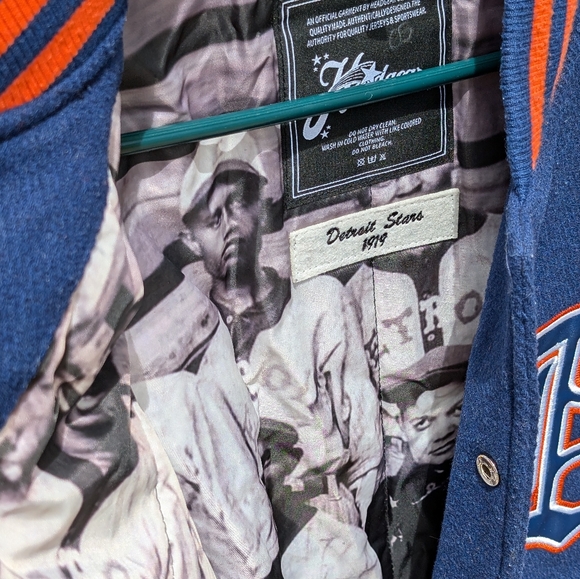 1919 Detroit Stars Baseball Negro League Varsity Jacket Headgear Classics Mens - Picture 6 of 14